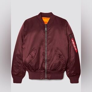 Alpha Industries MA-1 W Bomber Jacket in Maroon